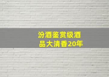 汾酒鉴赏级酒品大清香20年