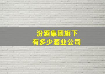 汾酒集团旗下有多少酒业公司