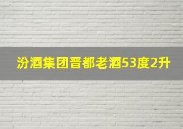 汾酒集团晋都老酒53度2升