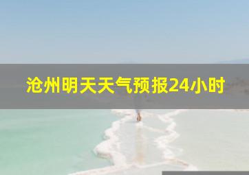 沧州明天天气预报24小时