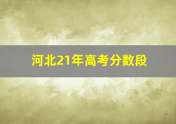 河北21年高考分数段