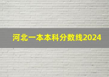 河北一本本科分数线2024