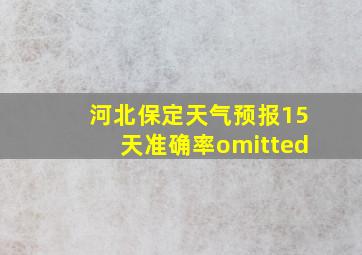 河北保定天气预报15天准确率omitted