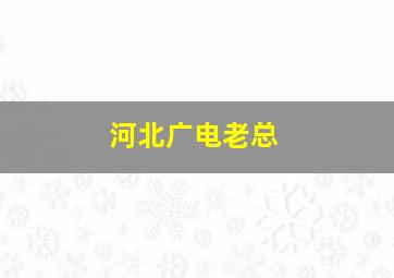 河北广电老总