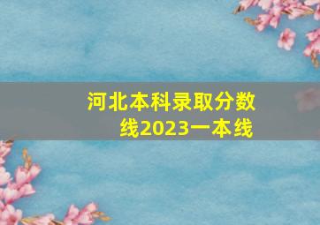 河北本科录取分数线2023一本线