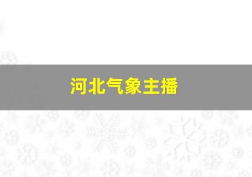 河北气象主播