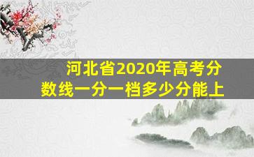 河北省2020年高考分数线一分一档多少分能上