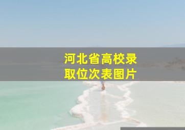 河北省高校录取位次表图片