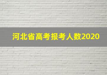 河北省高考报考人数2020