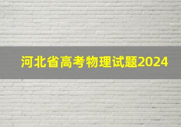 河北省高考物理试题2024