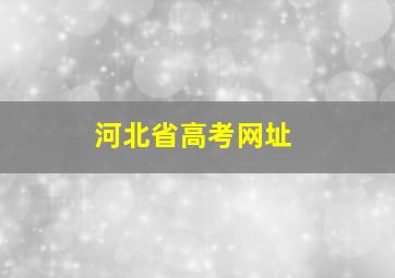 河北省高考网址