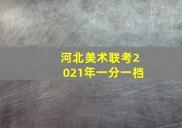 河北美术联考2021年一分一档