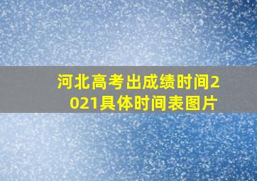 河北高考出成绩时间2021具体时间表图片