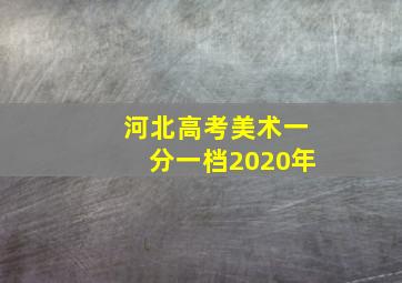 河北高考美术一分一档2020年