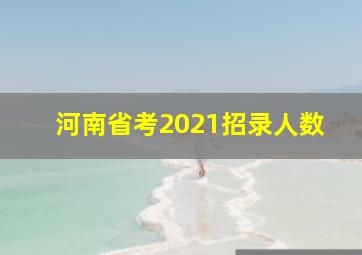 河南省考2021招录人数