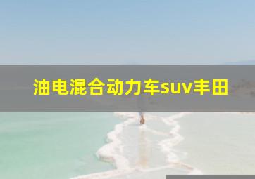 油电混合动力车suv丰田