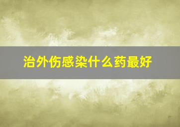 治外伤感染什么药最好