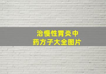 治慢性胃炎中药方子大全图片