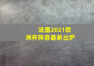 法国2021欧洲杯阵容最新出炉