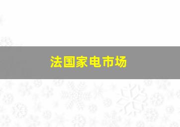 法国家电市场