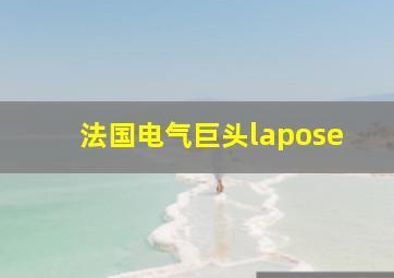 法国电气巨头lapose