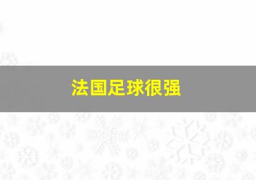 法国足球很强