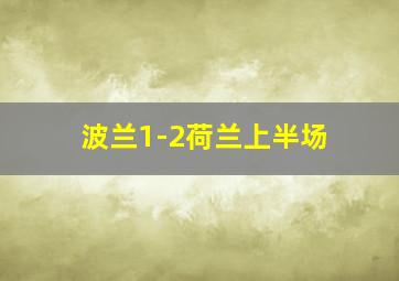 波兰1-2荷兰上半场