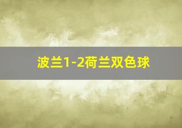 波兰1-2荷兰双色球