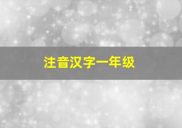 注音汉字一年级