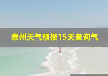 泰州天气预报15天查询气