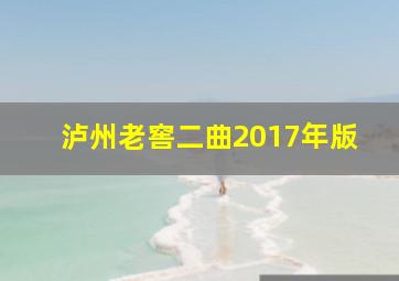 泸州老窖二曲2017年版