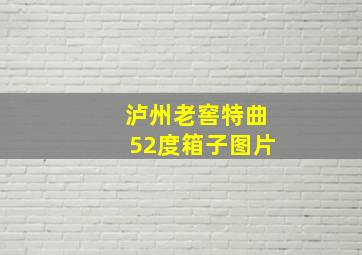 泸州老窖特曲52度箱子图片