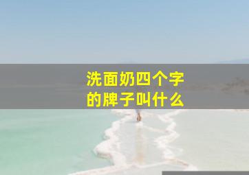 洗面奶四个字的牌子叫什么