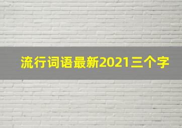 流行词语最新2021三个字