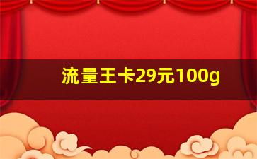 流量王卡29元100g