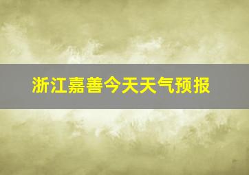 浙江嘉善今天天气预报