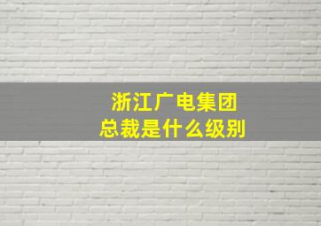 浙江广电集团总裁是什么级别