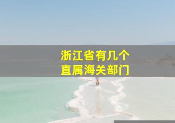 浙江省有几个直属海关部门