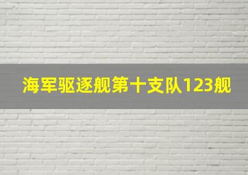 海军驱逐舰第十支队123舰