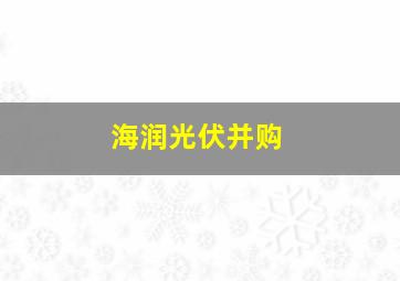 海润光伏并购