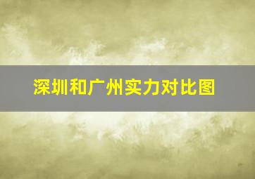 深圳和广州实力对比图