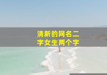 清新的网名二字女生两个字