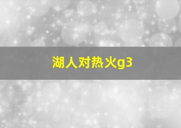 湖人对热火g3