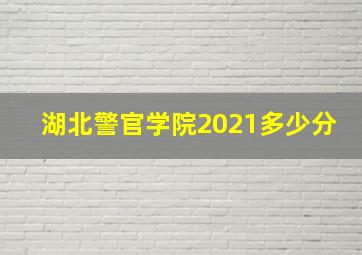 湖北警官学院2021多少分