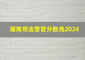 湖南司法警官分数线2024