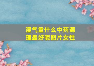 湿气重什么中药调理最好呢图片女性