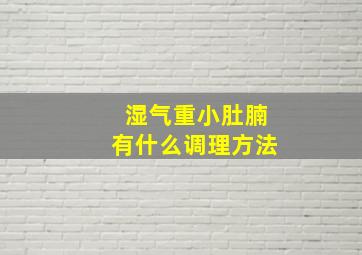 湿气重小肚腩有什么调理方法