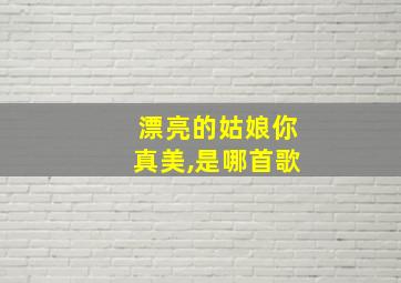 漂亮的姑娘你真美,是哪首歌