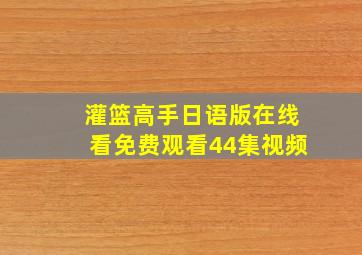 灌篮高手日语版在线看免费观看44集视频