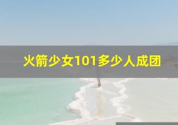 火箭少女101多少人成团